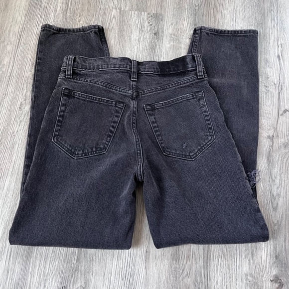 NWT Abercrombie & Fitch Jeans Womens 26 short Black 90s Straight ultra High Rise - Picture 6 of 7